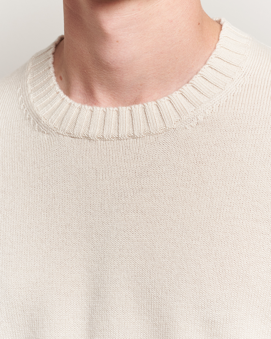 Herren | Pullover | Piacenza Cashmere | Brushed Wool Crew Neck Latte
