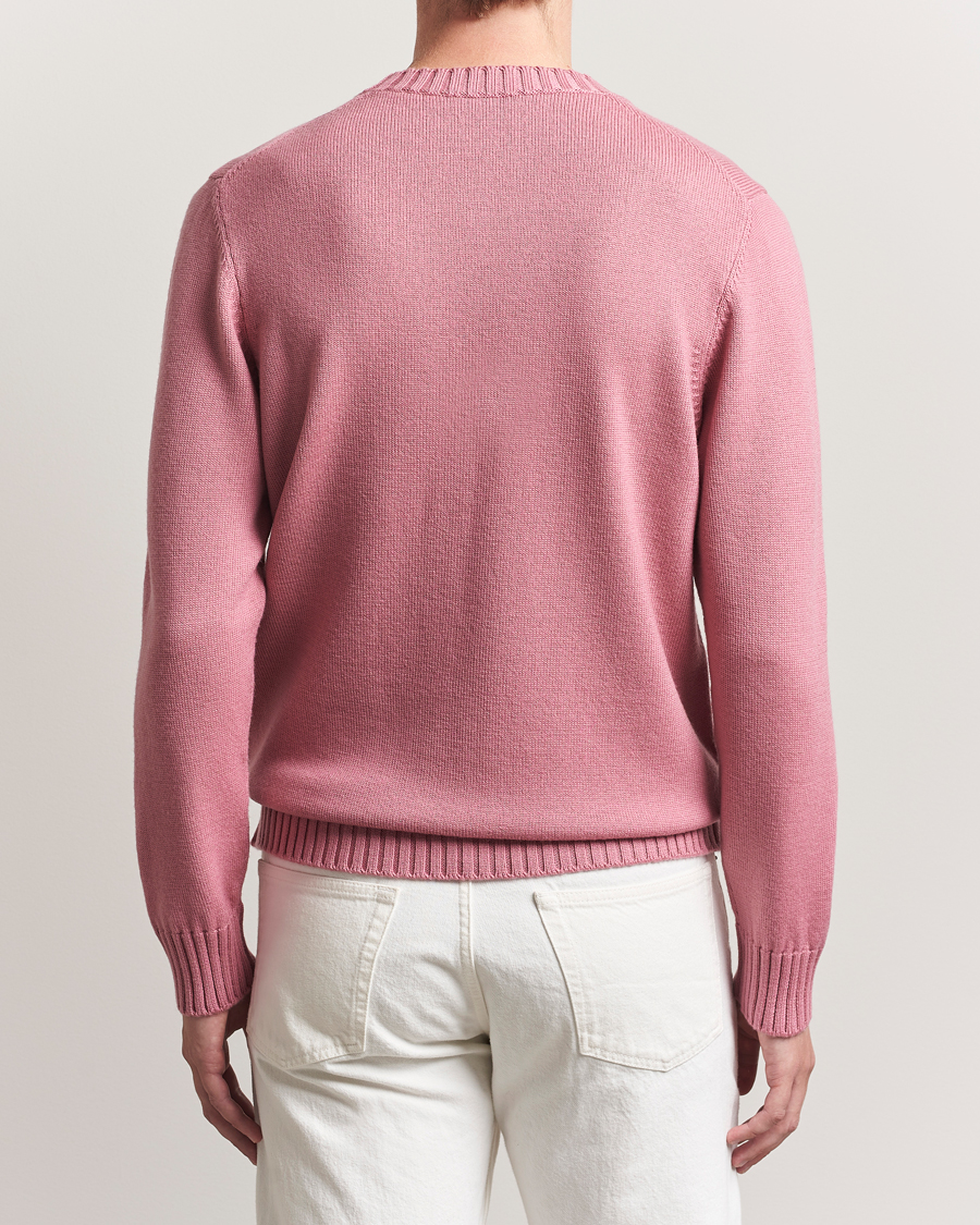 Herren | Pullover | Piacenza Cashmere | Brushed Wool Crew Neck Pink