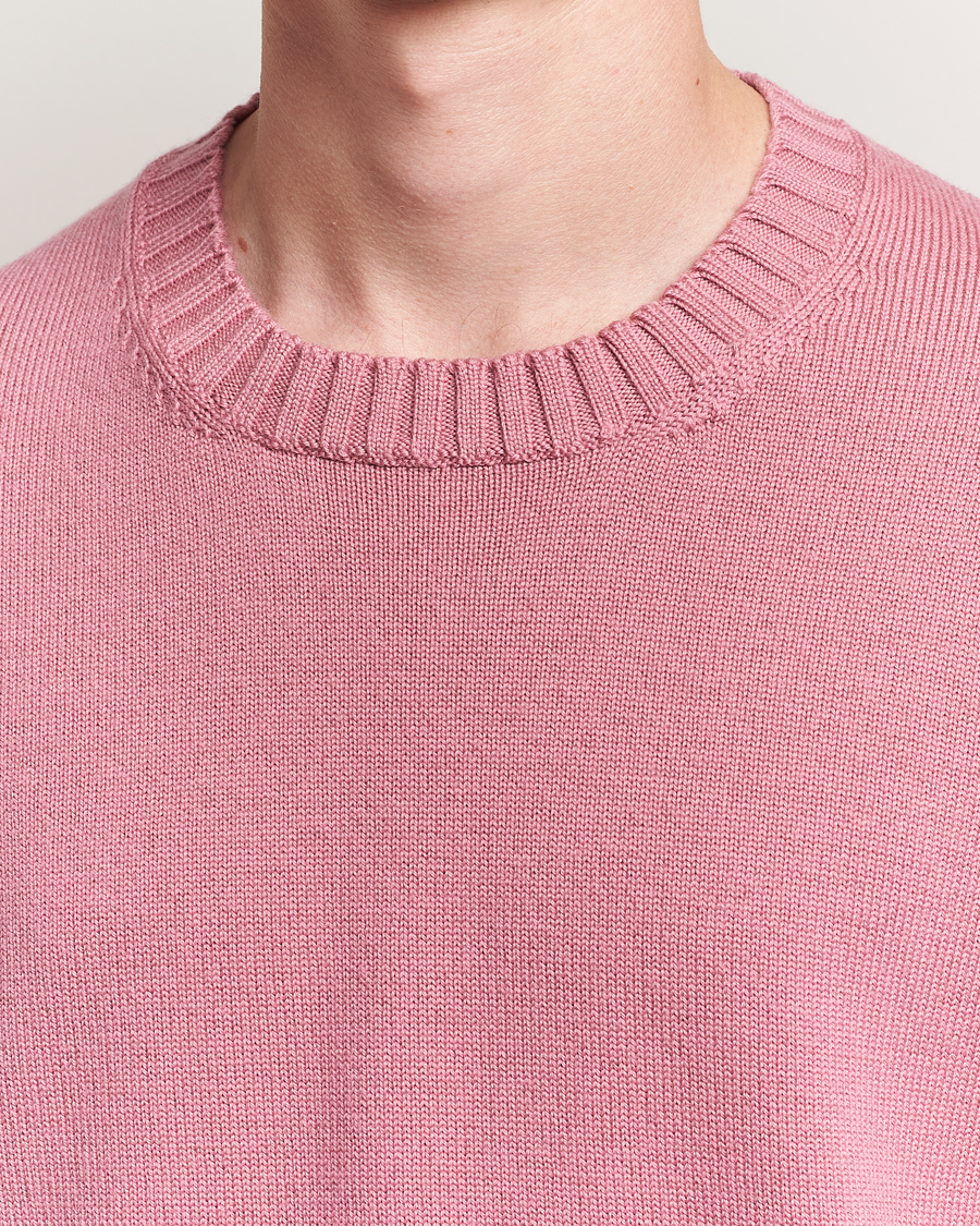 Herren | Pullover | Piacenza Cashmere | Brushed Wool Crew Neck Pink