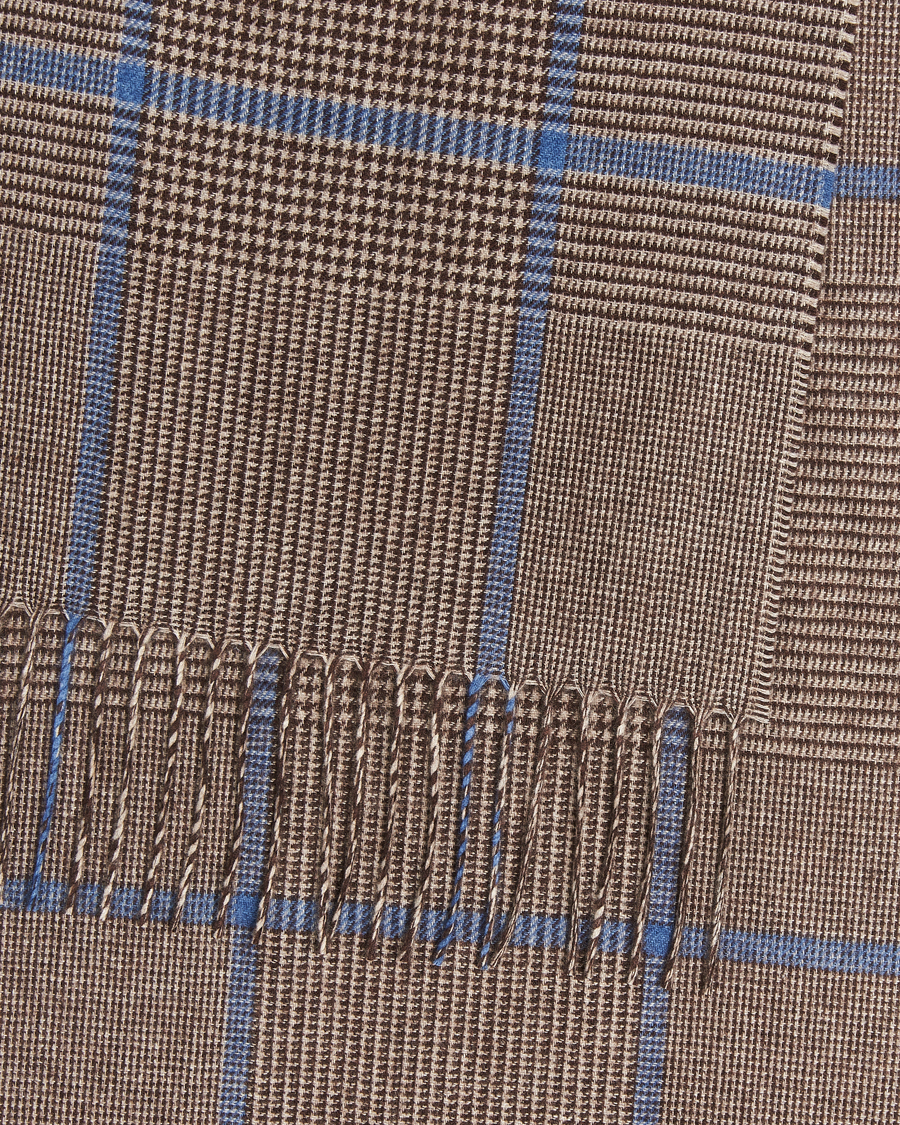 Herren | Schals | Piacenza Cashmere | Cashmere/Silk Overcheck Scarf Brown