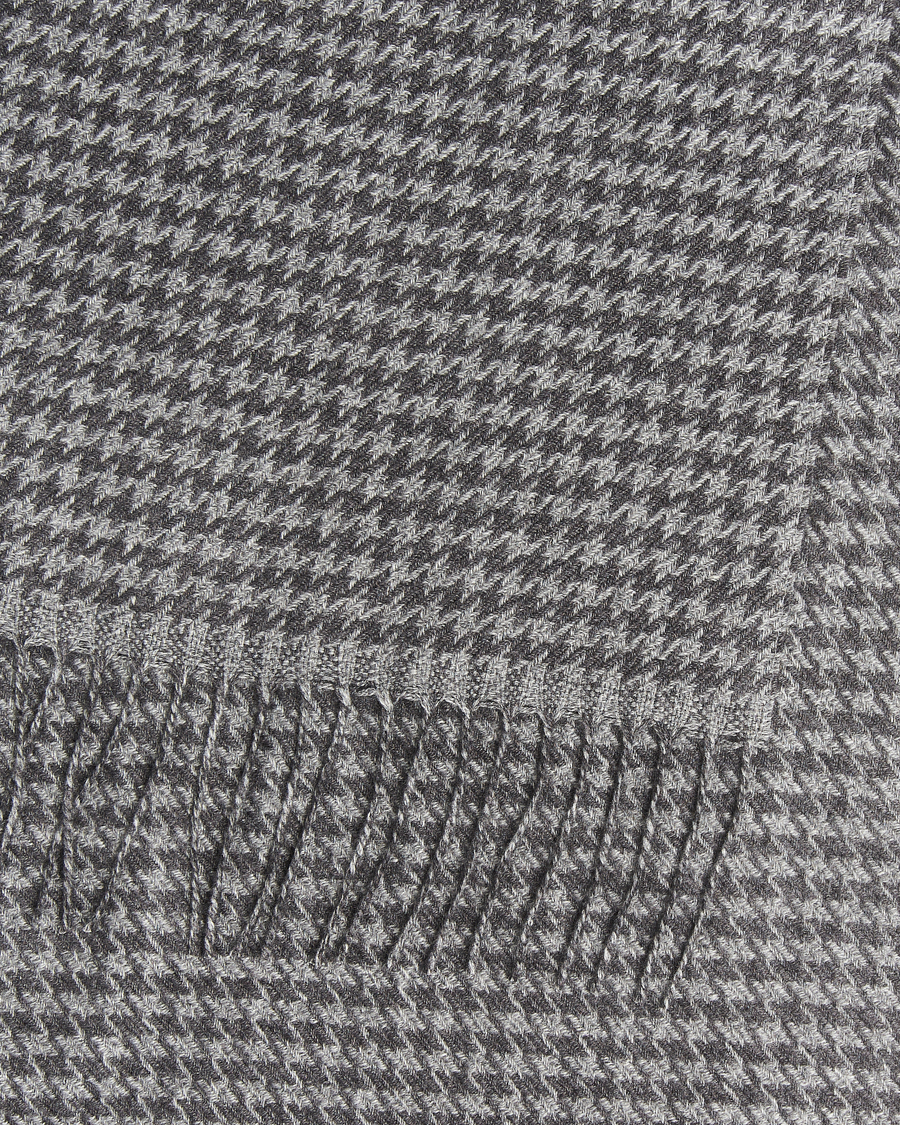 Herren | Schals | Piacenza Cashmere | Cashmere/Silk Houndstooth Scarf Light Grey