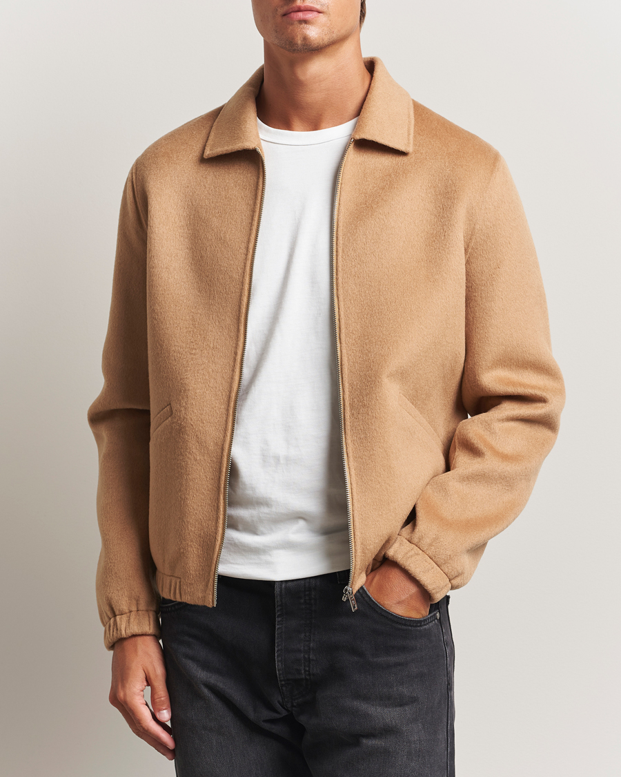 Herren | Jacken | Filippa K | Doublé Wool Coach Jacket Dark Camel