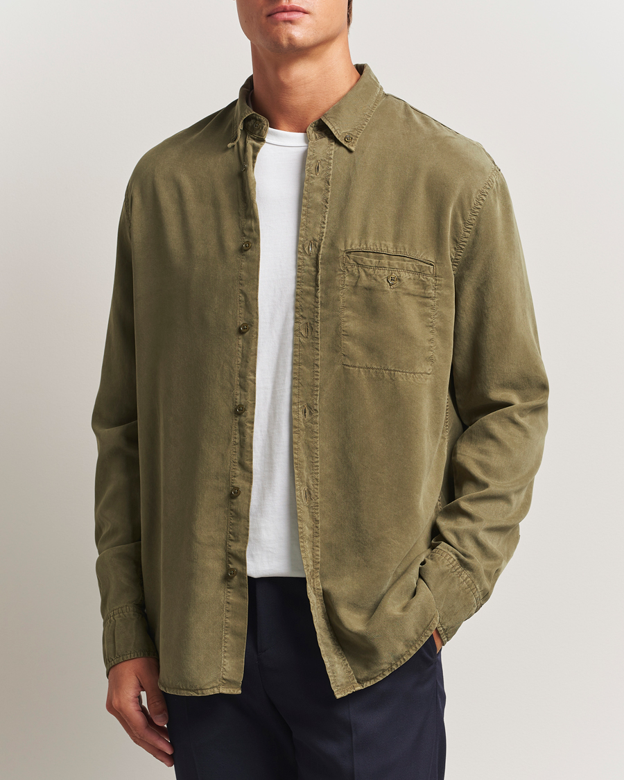 Herren | Hemden | Filippa K | Zachary Lyocell Shirt Dark Olive