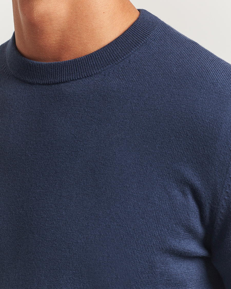 Herren | Pullover | Filippa K | Cotton Merino Knitted Sweater Dusk Blue