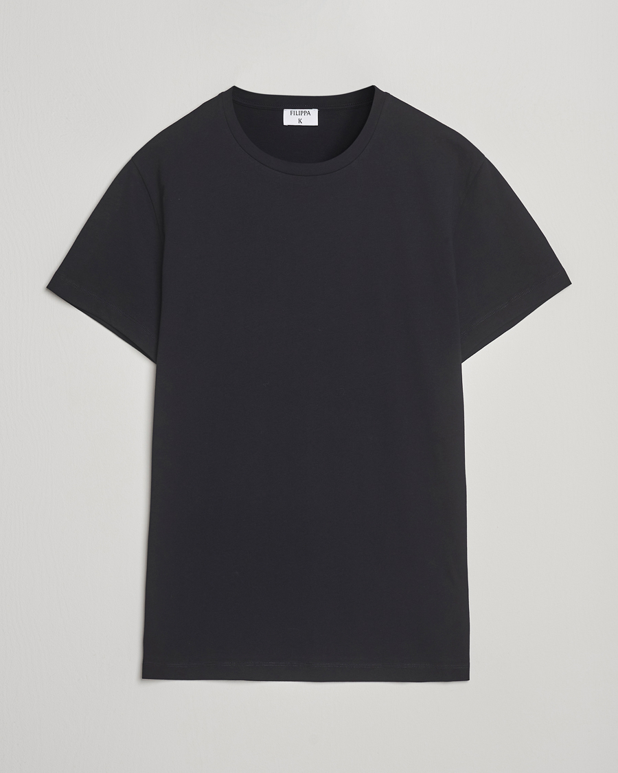 Herren | T-Shirts | Filippa K | Lightweight Cotton Crew Neck T-Shirt Black
