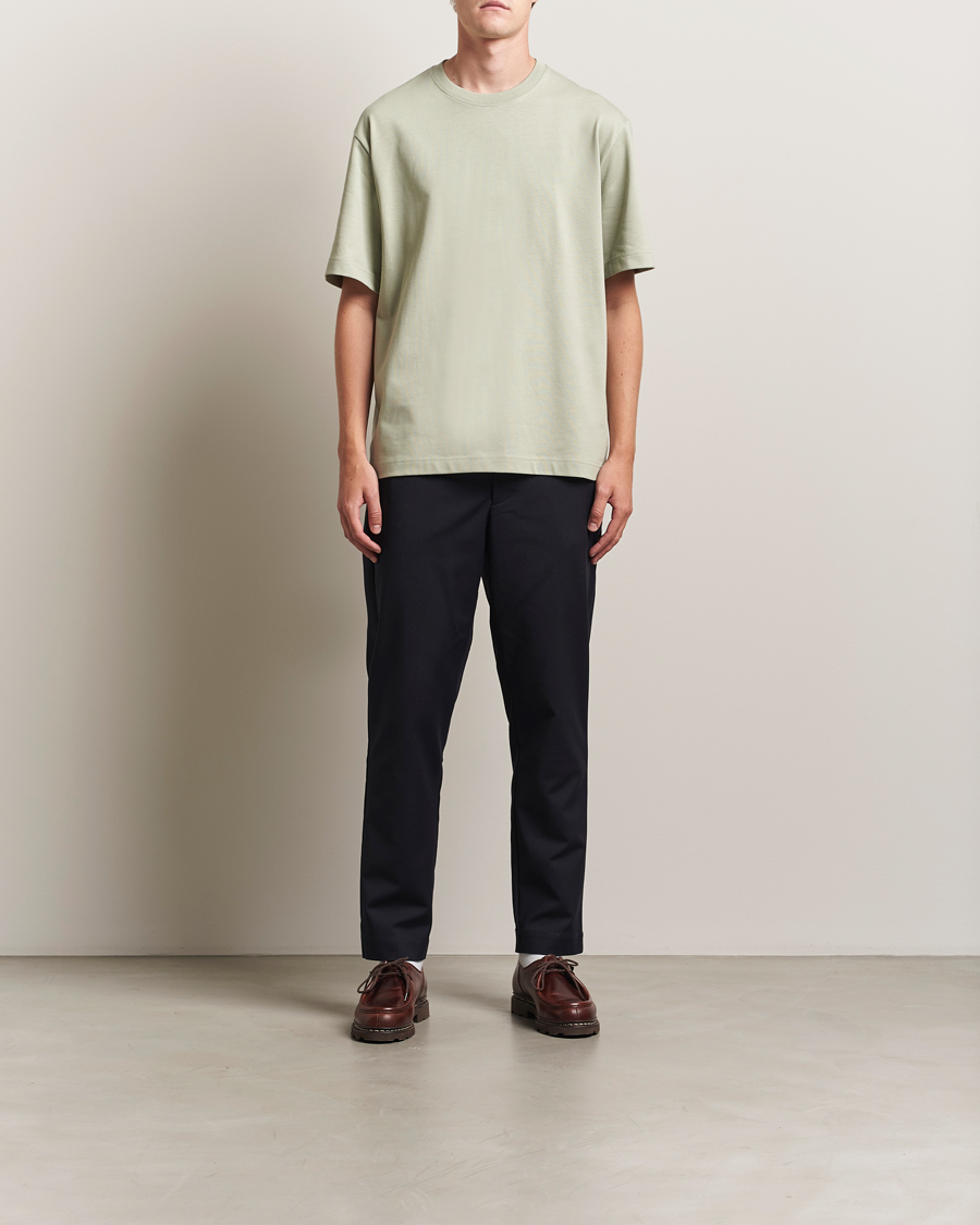 Herren | T-Shirts | Filippa K | Heavy Cotton Crew Neck T-Shirt Faded Green Grey