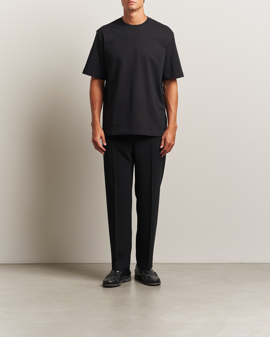 Herren | T-Shirts | Filippa K | Heavy Cotton Crew Neck T-Shirt Black