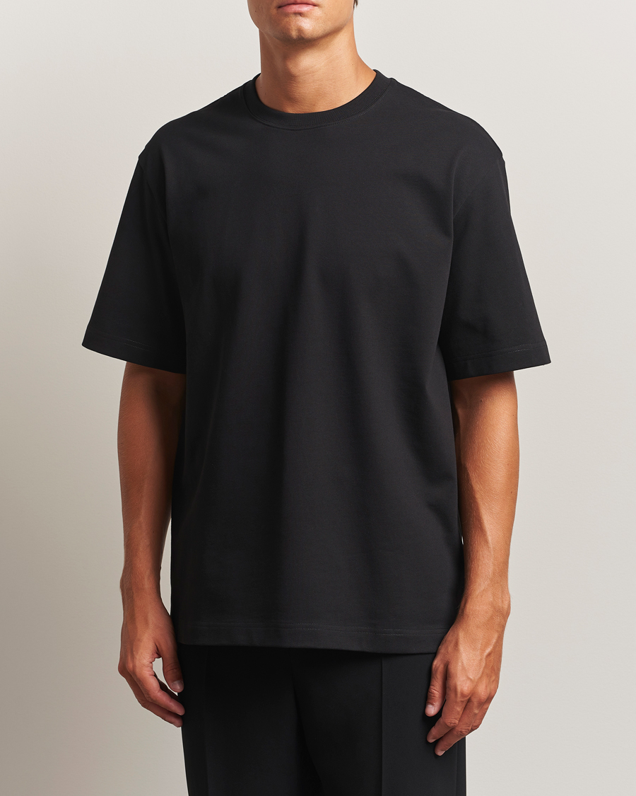 Herren | T-Shirts | Filippa K | Heavy Cotton Crew Neck T-Shirt Black