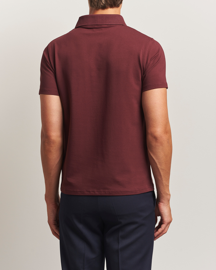 Herren | Poloshirts | Filippa K | Soft Lycra Polo T-Shirt Burgundy