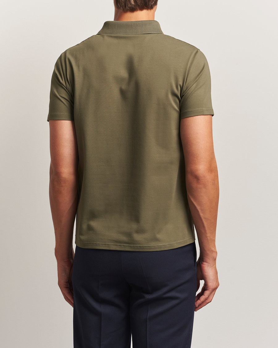 Herren | Poloshirts | Filippa K | Soft Lycra Polo T-Shirt Dark Olive