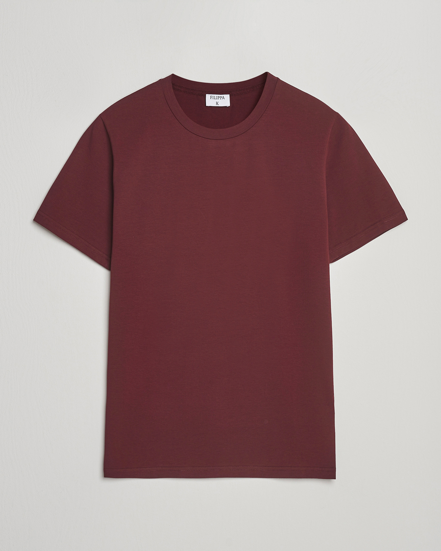 Herren | T-Shirts | Filippa K | Soft Lycra T-Shirt Burgundy