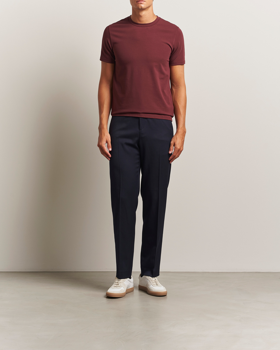 Herren | T-Shirts | Filippa K | Soft Lycra T-Shirt Burgundy