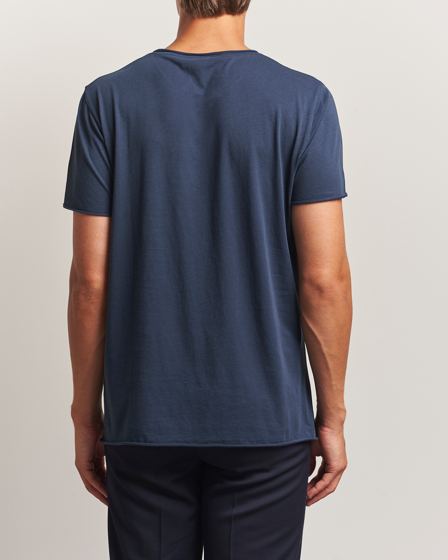 Herren | T-Shirts | Filippa K | Roll Neck Crew Neck T-Shirt Dusk Blue