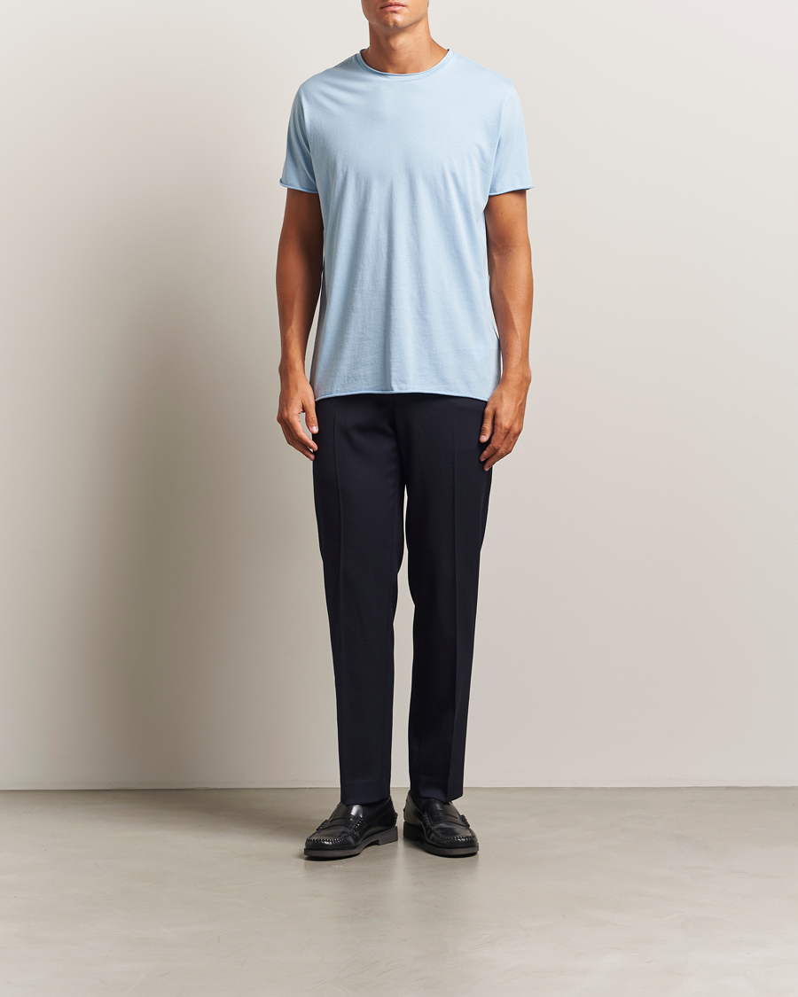 Herren | T-Shirts | Filippa K | Roll Neck Crew Neck T-Shirt Frost Blue