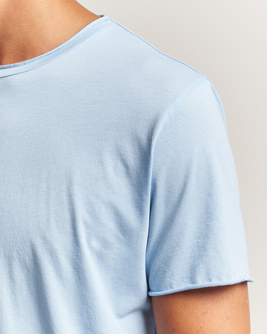 Herren | T-Shirts | Filippa K | Roll Neck Crew Neck T-Shirt Frost Blue