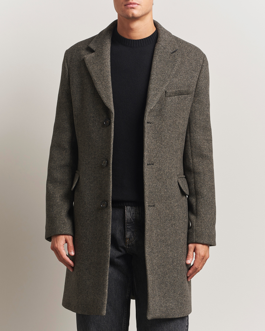 Herren | Jacken | Filippa K | William Wool Textured Coat Driftwood
