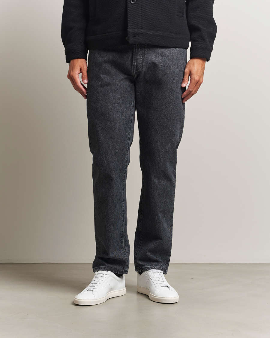 Herren | Jeans | Filippa K | Tapered Cropped Jeans Washed Black