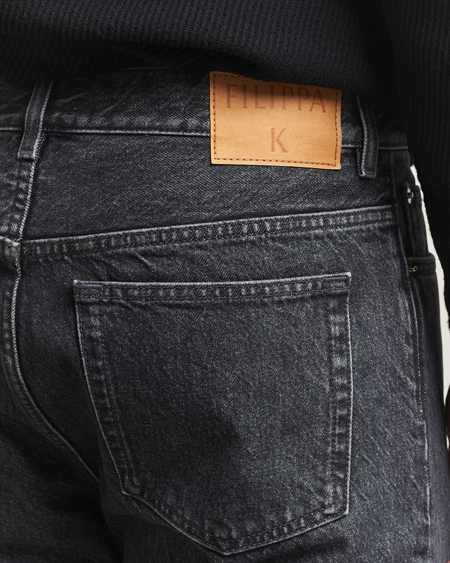 Herren | Jeans | Filippa K | Tapered Cropped Jeans Washed Black