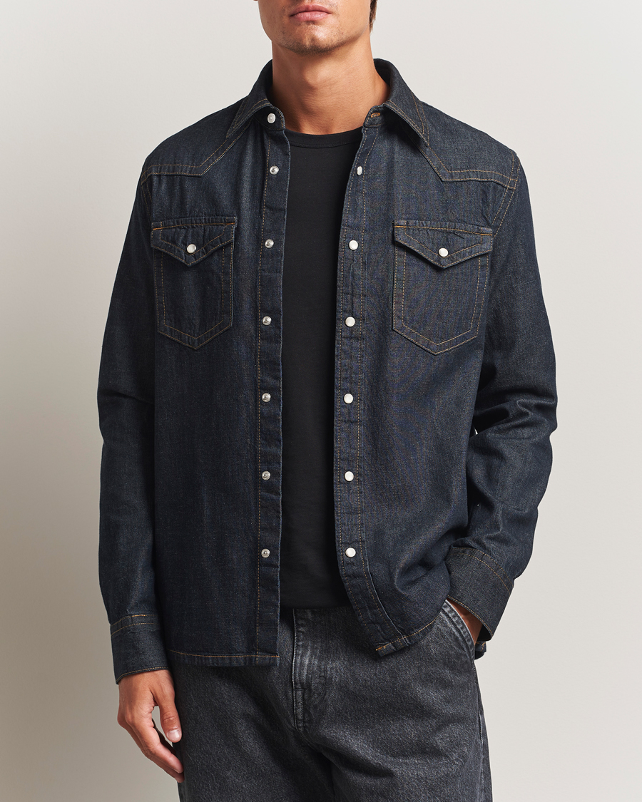 Herren | Hemden | Filippa K | Western Denim Shirt Rinsed Blue Wash