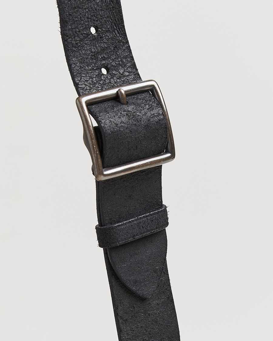 Herren | Gürtel | RRL | Jones Tumbled Leather Belt Black