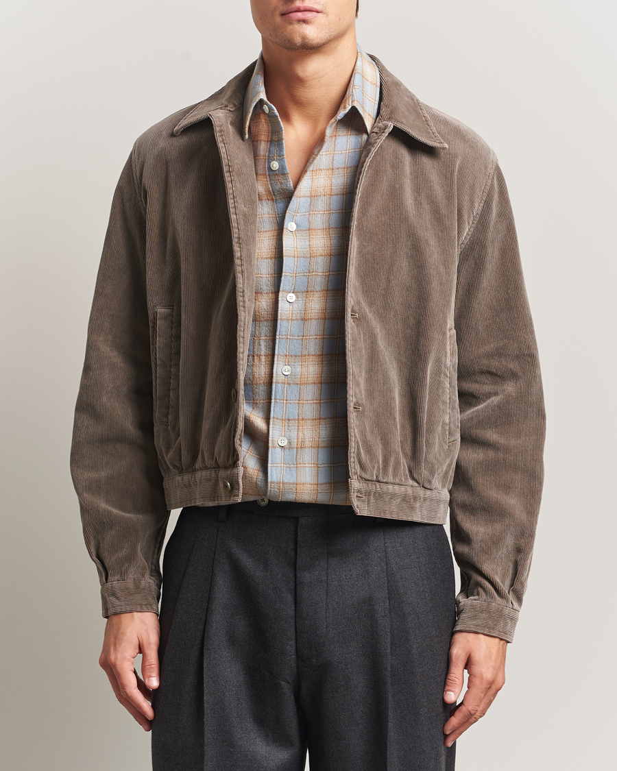 Herren | Jacken | Auralee | Corduroy Bomber Jacket Olive