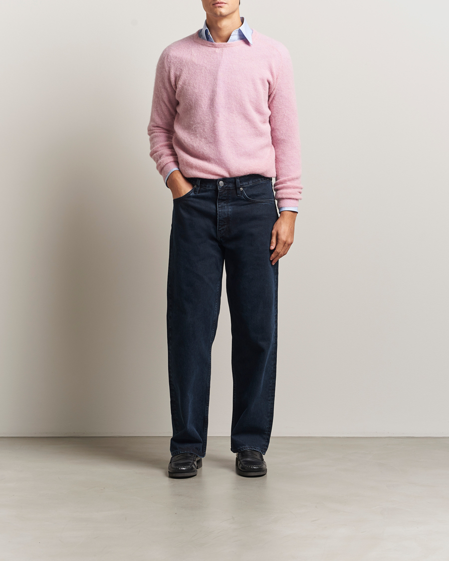 Herren | Pullover | Auralee | Baby Alpaca Sweater Pink