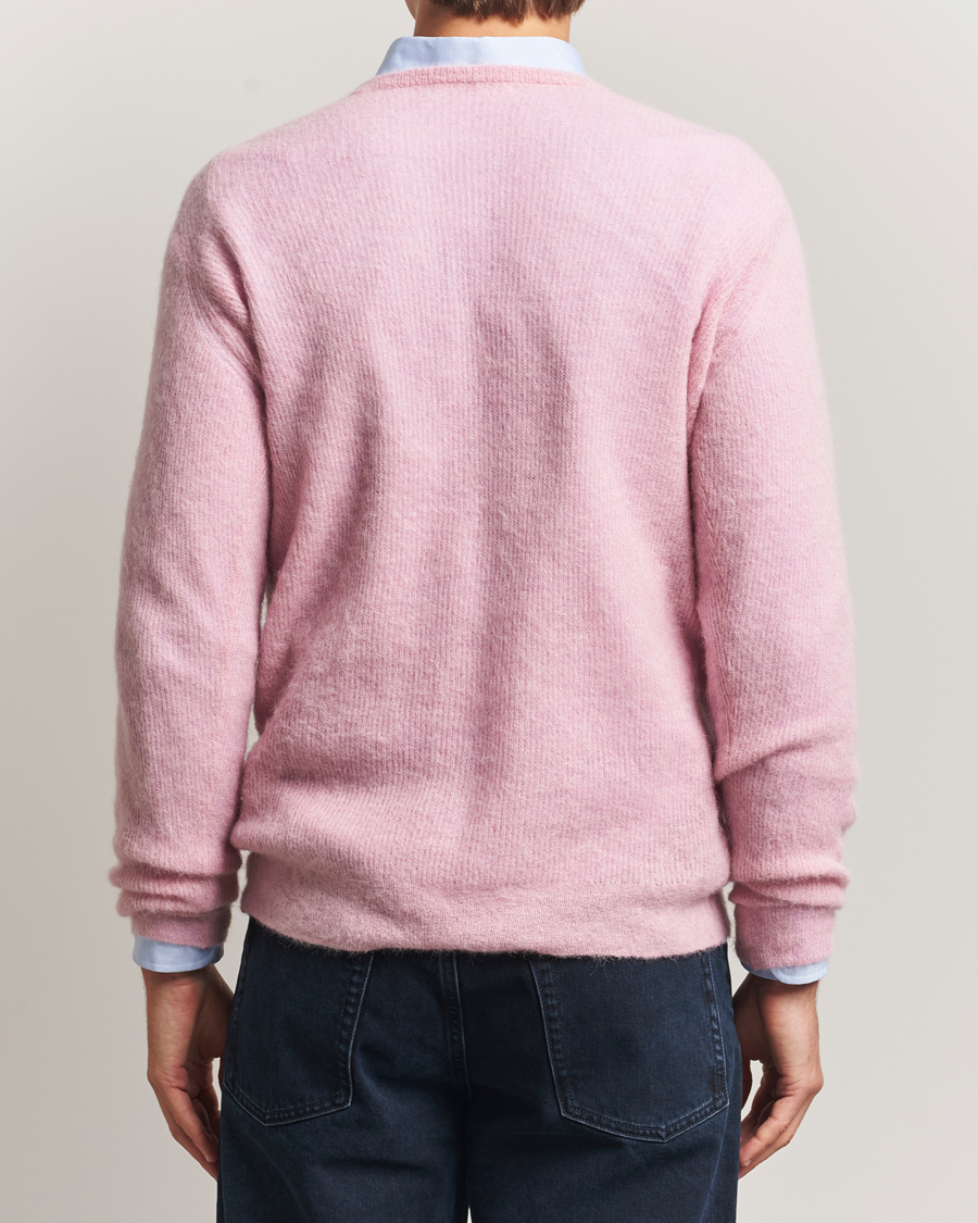 Herren | Pullover | Auralee | Baby Alpaca Sweater Pink