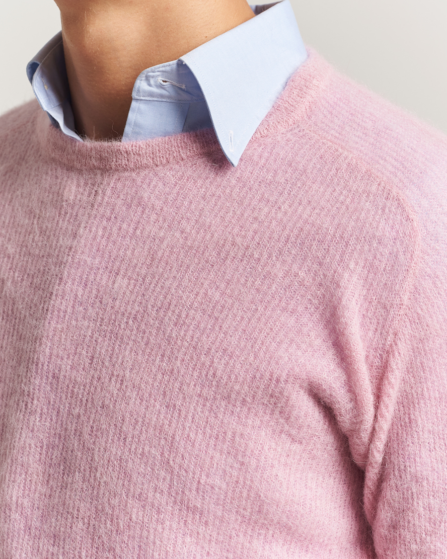 Herren | Pullover | Auralee | Baby Alpaca Sweater Pink