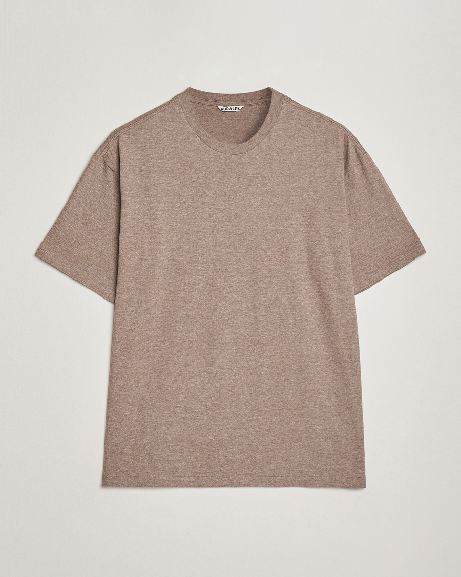 Herren | T-Shirts | Auralee | Seamless Crew Neck T-Shirt Top Brown