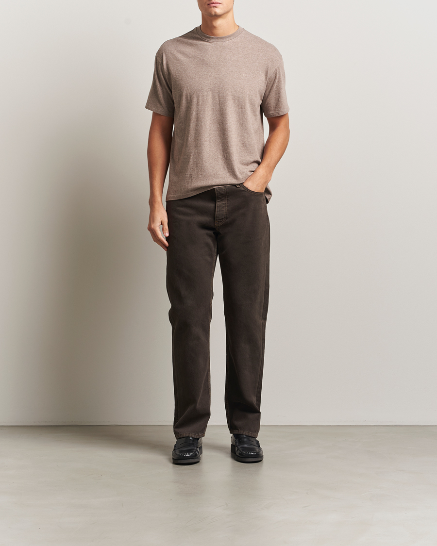 Herren | T-Shirts | Auralee | Seamless Crew Neck T-Shirt Top Brown