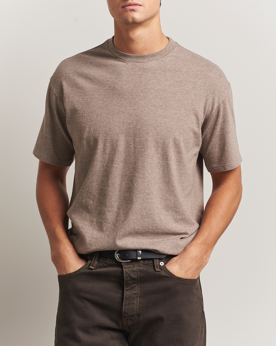 Herren | T-Shirts | Auralee | Seamless Crew Neck T-Shirt Top Brown