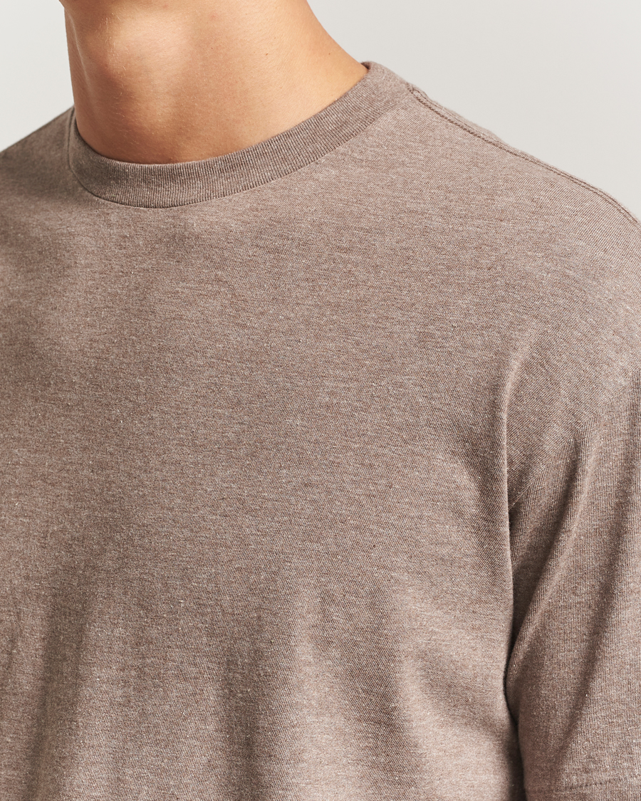 Herren | T-Shirts | Auralee | Seamless Crew Neck T-Shirt Top Brown