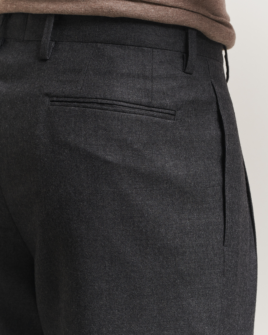 Herren | Hosen | Auralee | Superlight Flannel Slacks Charcoal