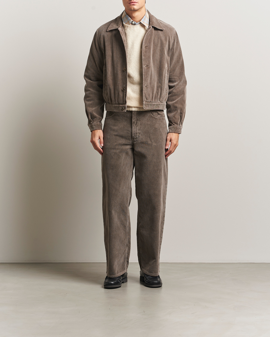 Herren | Hosen | Auralee | Dyed Corduroy 5-Pocket Pants Olive