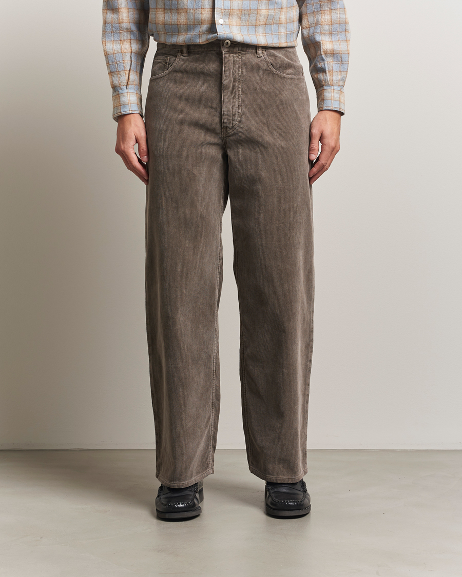 Herren | Hosen | Auralee | Dyed Corduroy 5-Pocket Pants Olive