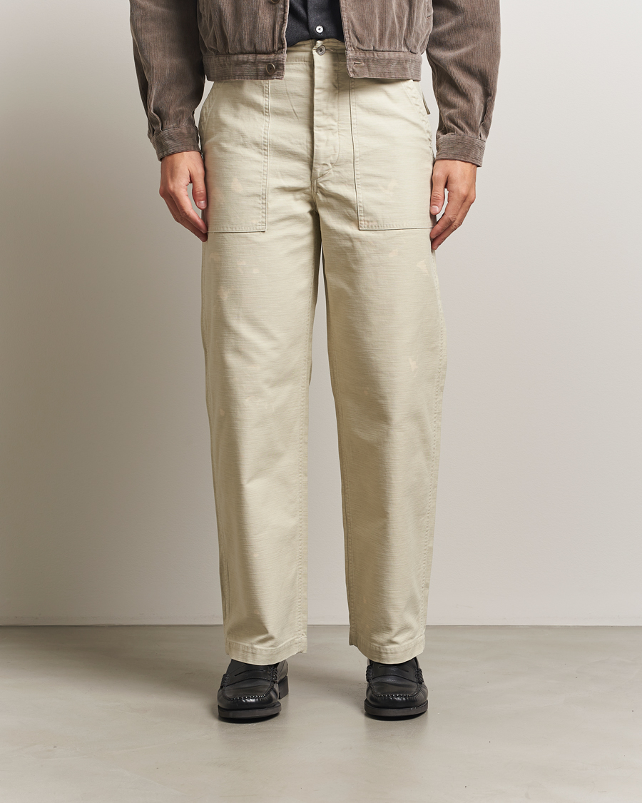 Herren | Hosen | Auralee | Bleached Satin Baker Pants Ivory