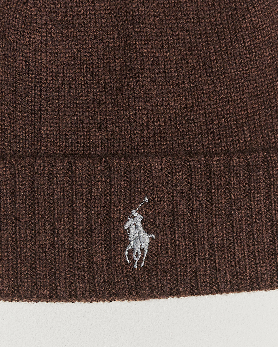 Herren | Mützen | Polo Ralph Lauren | Merino Beanie Brown Melange