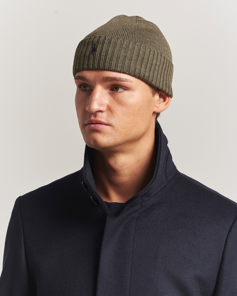 Herren | Mützen | Polo Ralph Lauren | Merino Beanie Light Cargo Olive