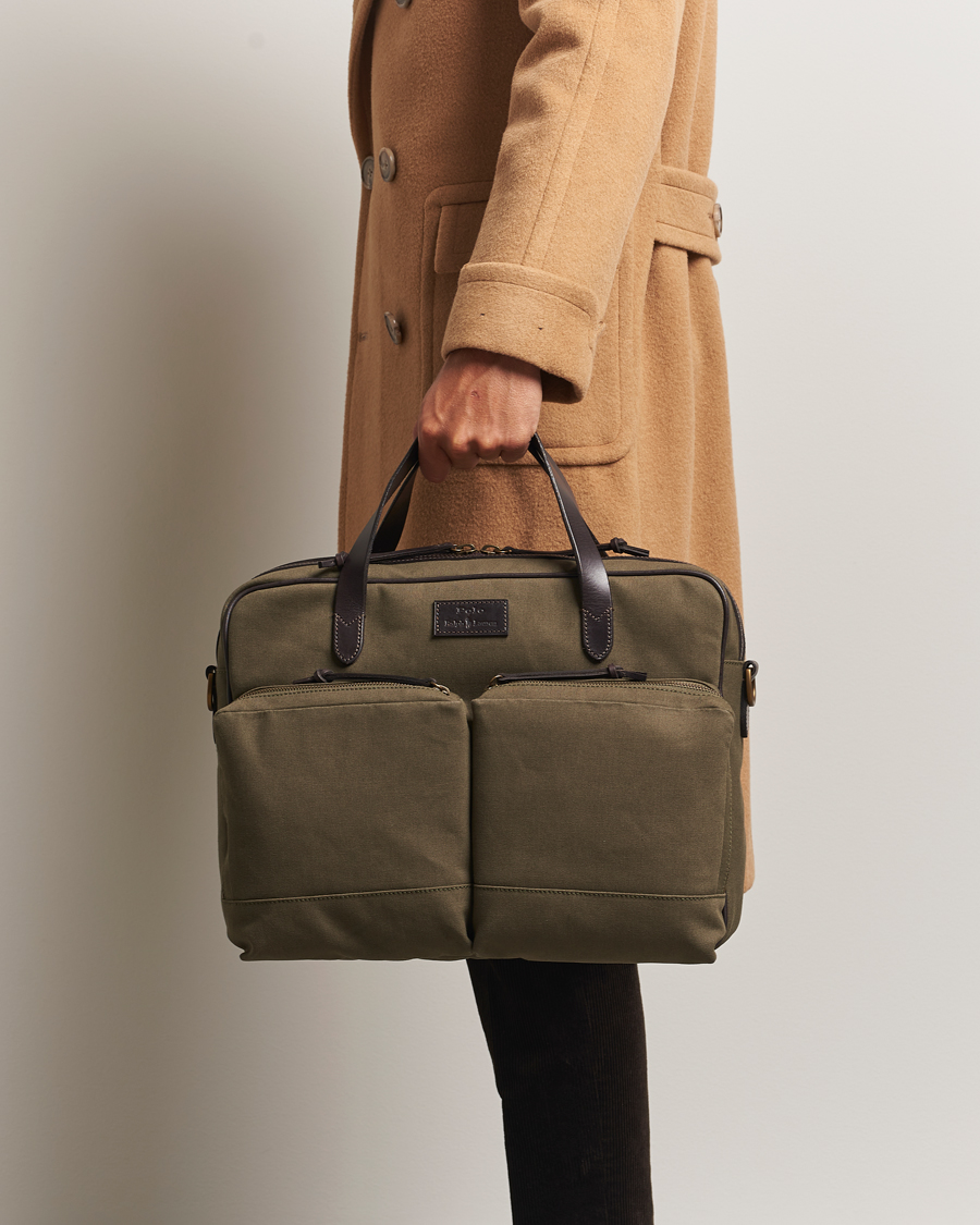 Herren | Taschen | Polo Ralph Lauren | Commuter Canvas Messenger Bag Defender Green/Brown