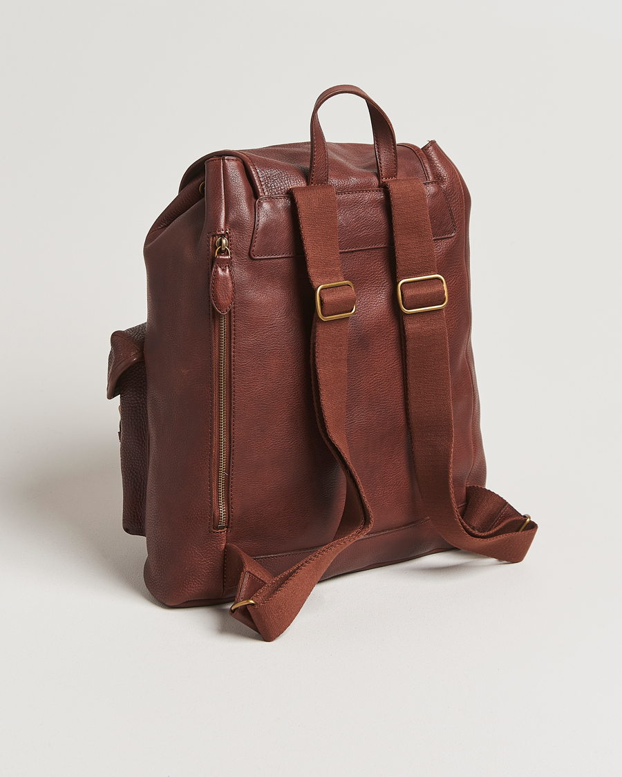 Herren | Taschen | Polo Ralph Lauren | Washed Heritage Leather Backpack British Tan
