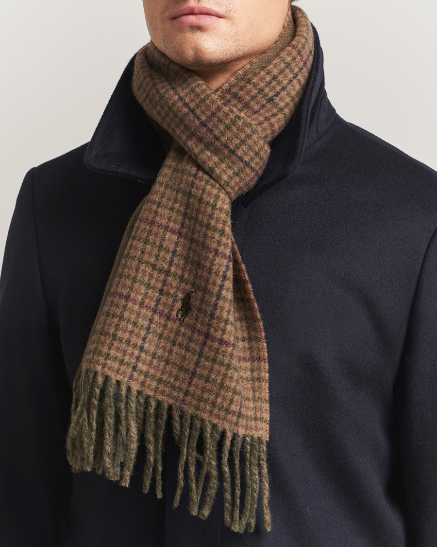 Herren | Schals | Polo Ralph Lauren | Wool Blend Scarf Olive Check