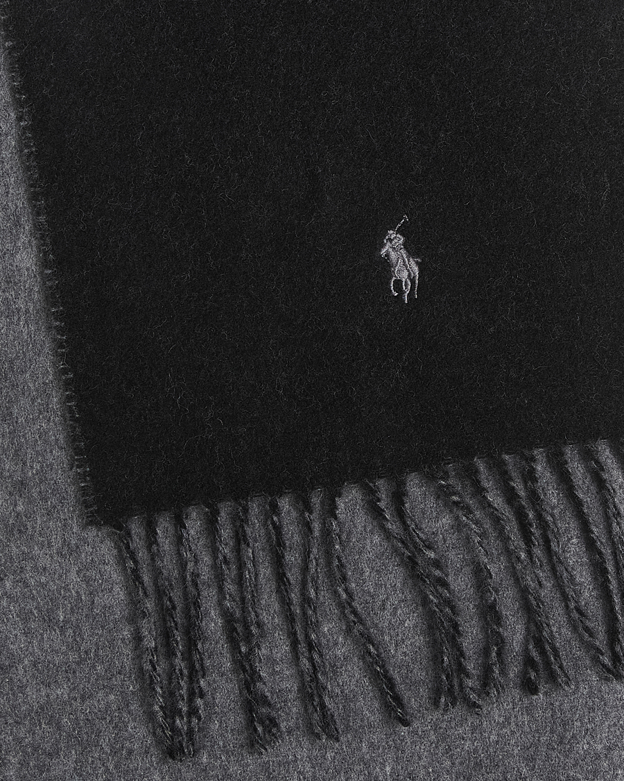 Herren | Schals | Polo Ralph Lauren | Reversible Wool Scarf Polo Black/Grey