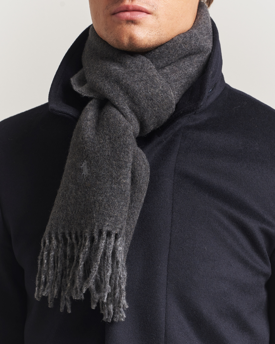 Herren | Schals | Polo Ralph Lauren | Reversible Wool Scarf Grey Heather