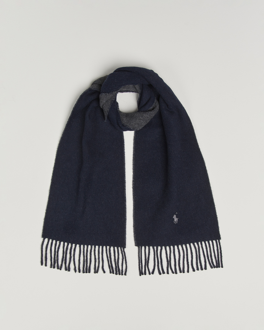 Herren | Schals | Polo Ralph Lauren | Reversible Wool Scarf Navy/Charcoal