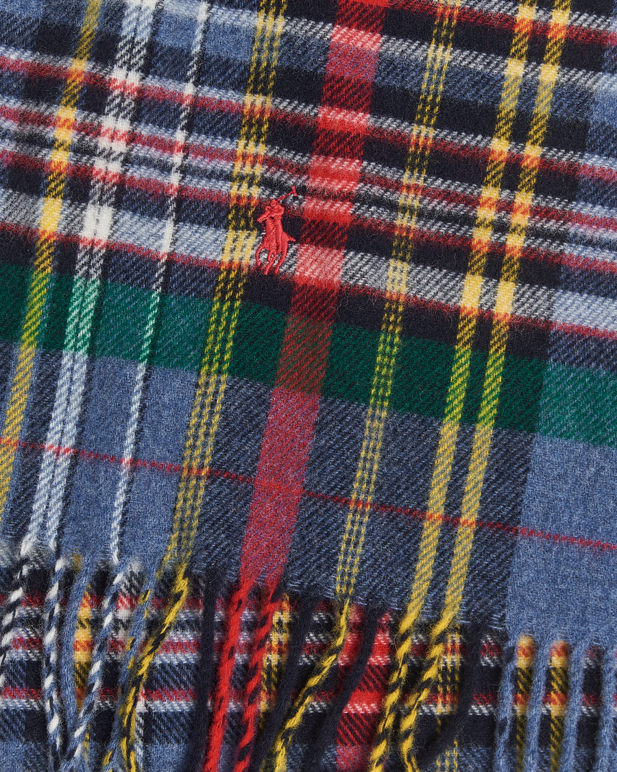 Herren | Polo Ralph Lauren Classic Wool Scarf Blue Multi | Polo Ralph Lauren | Classic Wool Scarf Blue Multi
