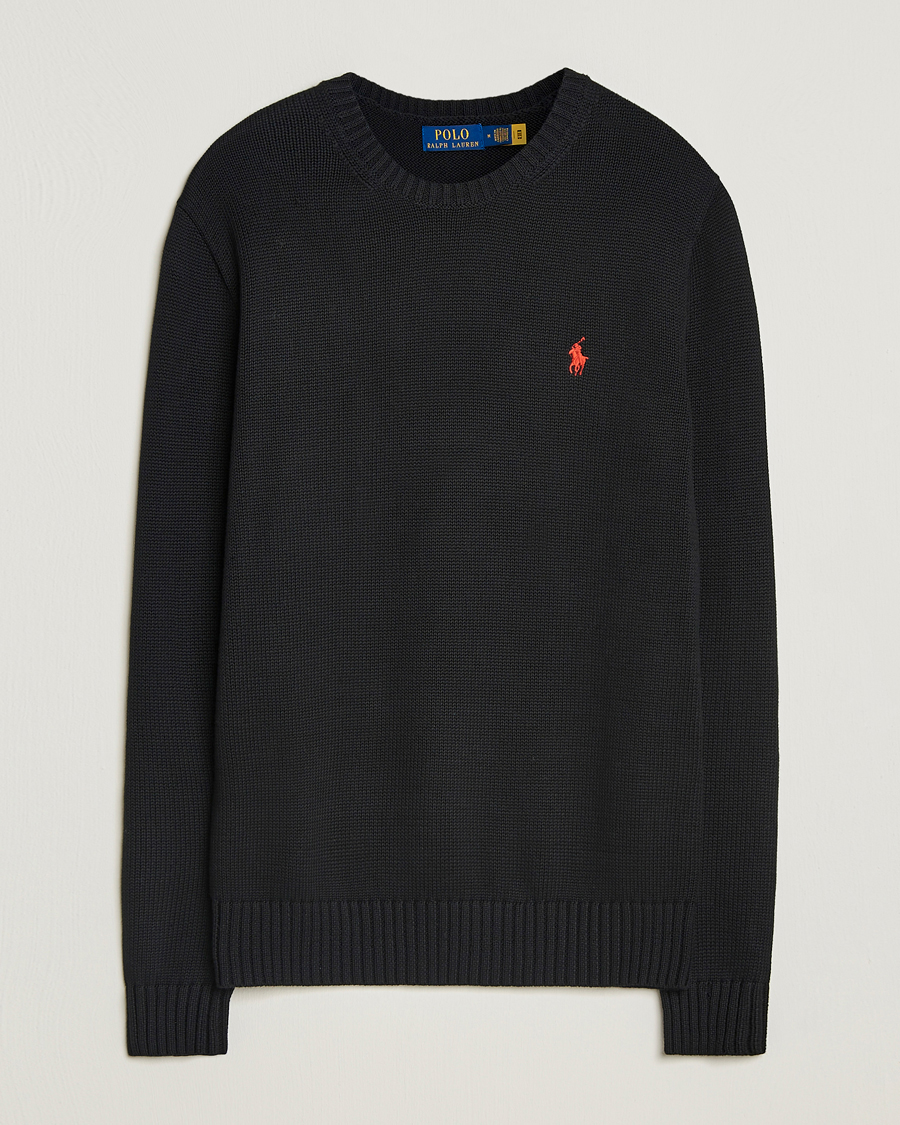 Herren | Pullover | Polo Ralph Lauren | Cotton Crew Neck Sweater Polo Black
