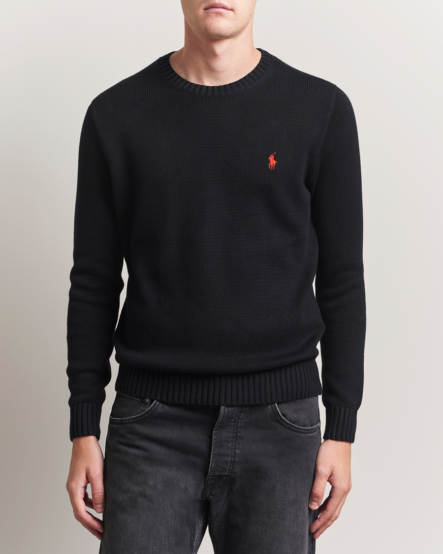 Herren | Pullover | Polo Ralph Lauren | Cotton Crew Neck Sweater Polo Black