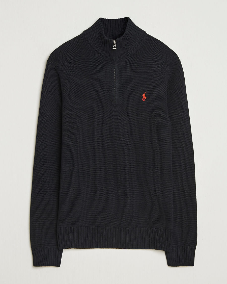 Herren | Pullover | Polo Ralph Lauren | Cotton Pullover Half-Zip Polo Black
