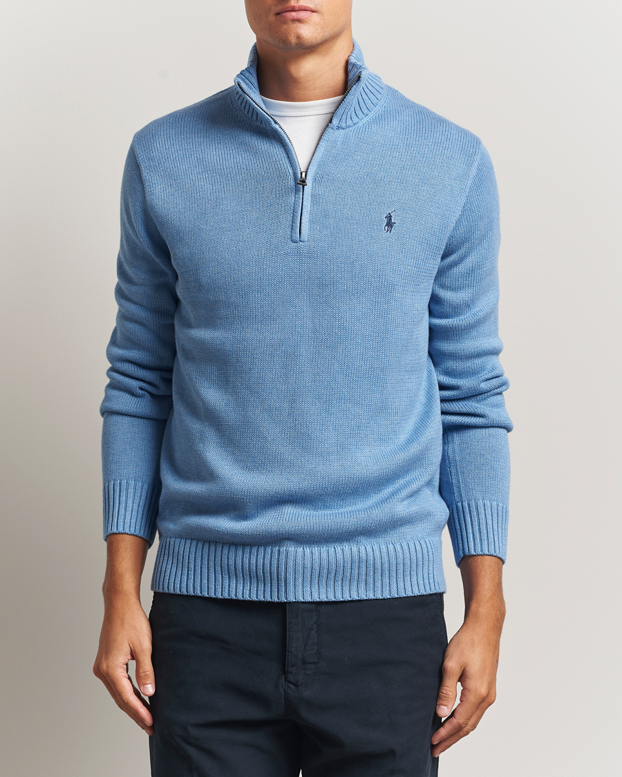 Herren | Pullover | Polo Ralph Lauren | Cotton Pullover Half Zip Soft Royal Heather