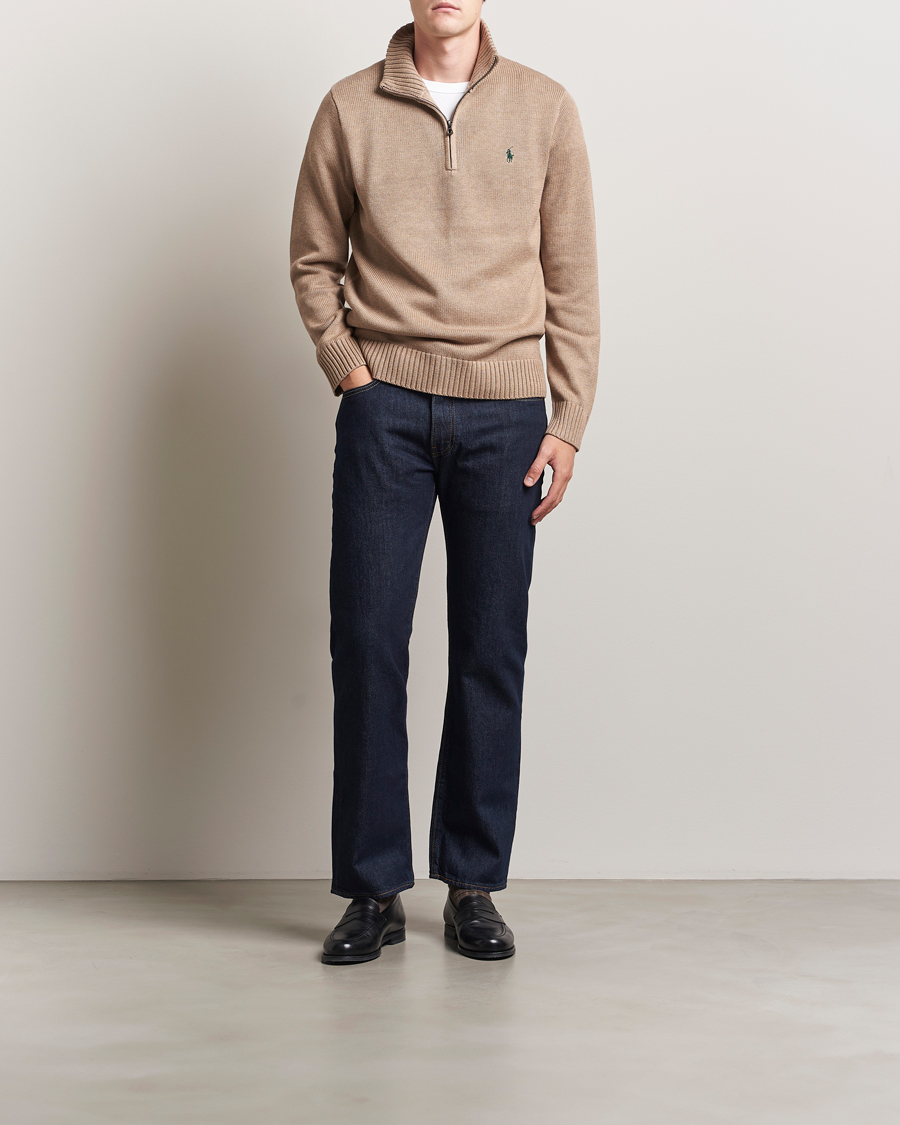 Herren | Pullover | Polo Ralph Lauren | Cotton Pullover Half-Zip Bronze Melange